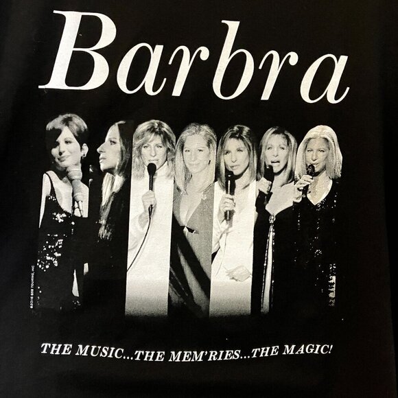 Alstyle Tops - Alstyle Womens Vintage Y2K Barbra Streisand 2016 Tour Shirt Size XL Black AN EXC